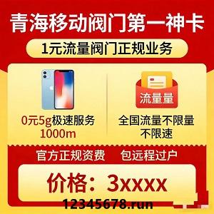 青海人必入！移动阀门神卡，解决所有流量焦虑